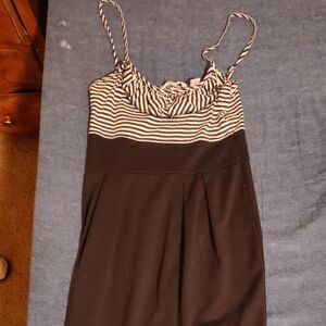 Derek Heart Black and White Striped Mini Dress
